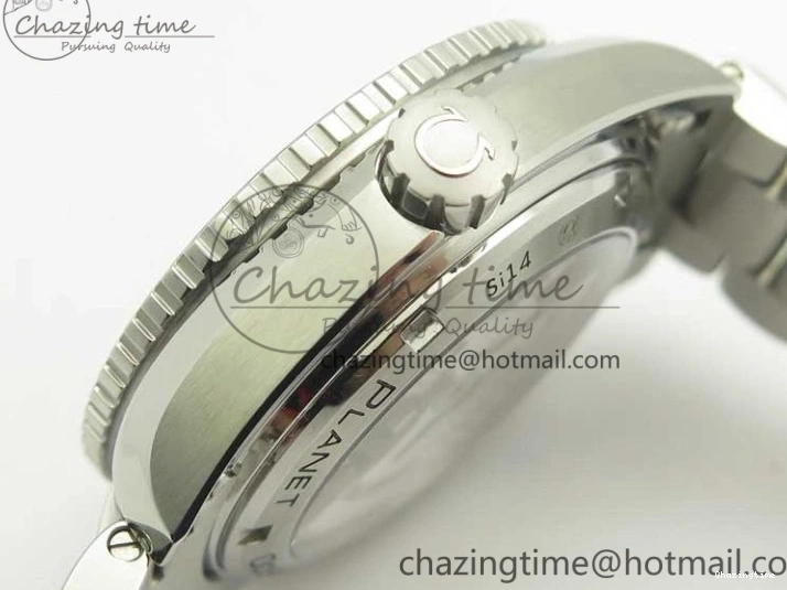 0304 Planet Ocean 600M Co-Axial GMT 43.5mm VSF 1:1 Best Edition Black Dial Orange Markers on SS Bracelet A8605 Super Clone Elegant 8024